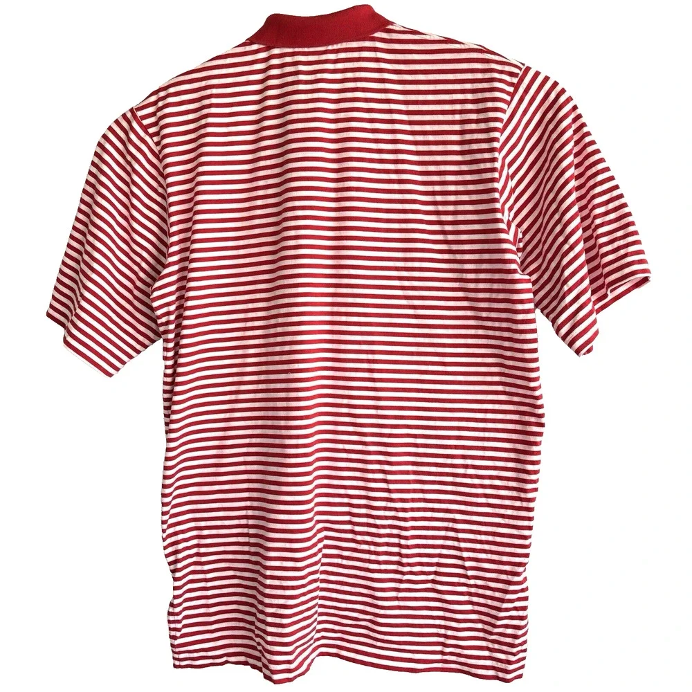 Polo Ralph Lauren Golf Red & White Striped fine cotton Polo size L